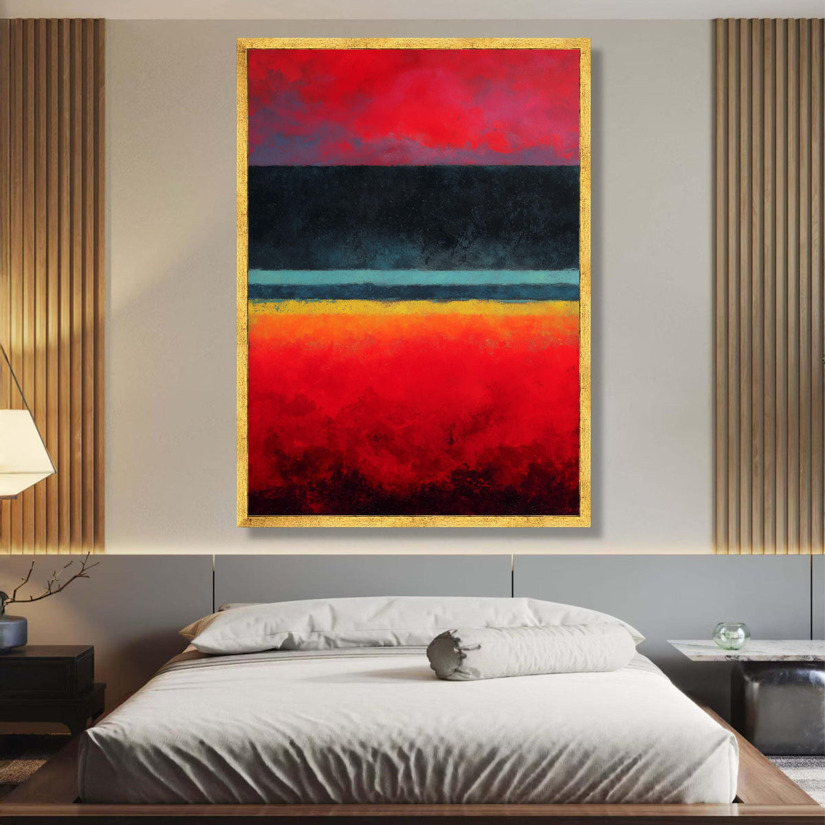 Abstract Color Field Canvas Wall Art, Mark Rothko Style, Modern Red and Black Painting, Contemporary wall decoration, canvas print, wall art