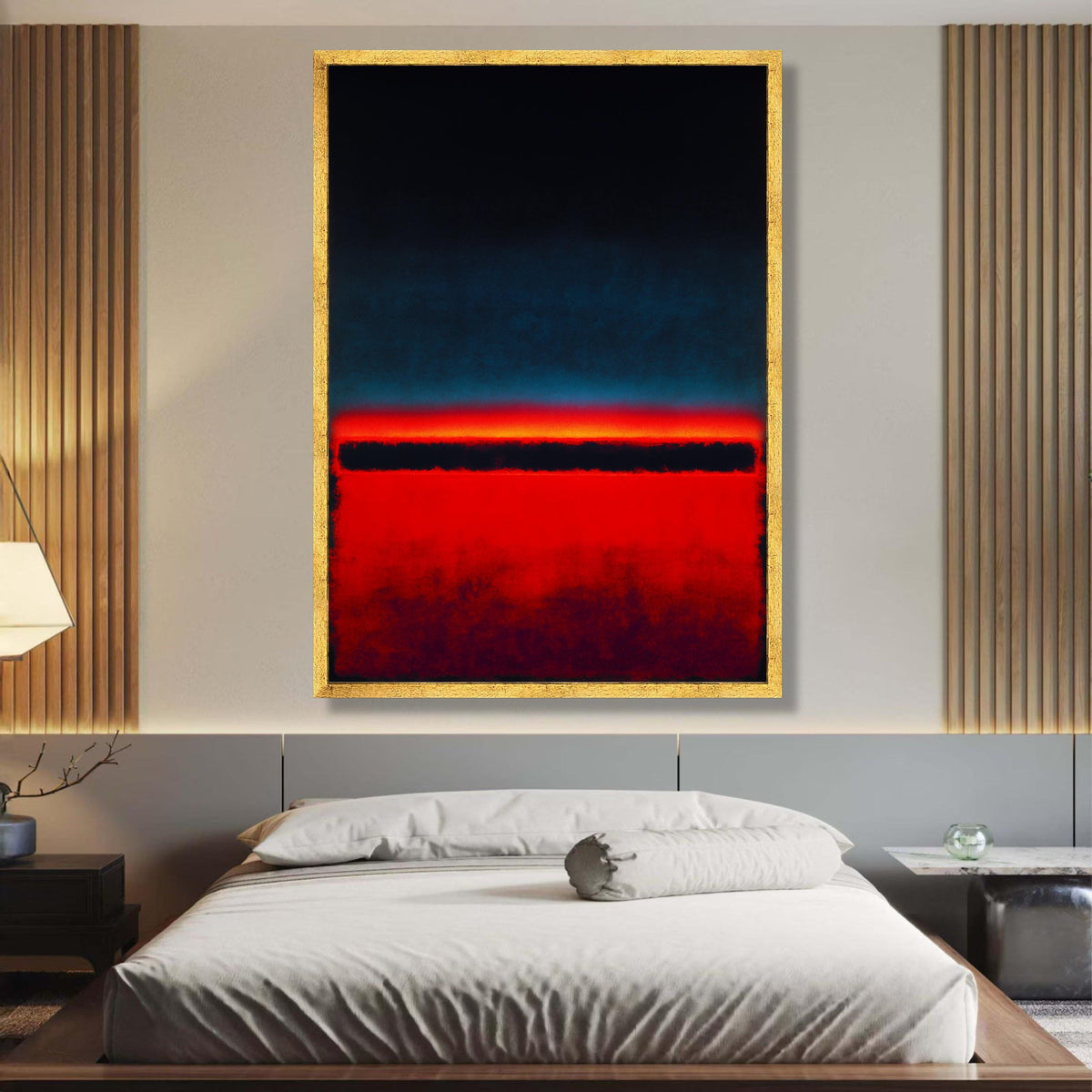 Abstract Color Field Canvas Wall Art, Mark Rothko Inspired, Red and Black Modern Art, Minimalist wall decoration, canvas print, wall art