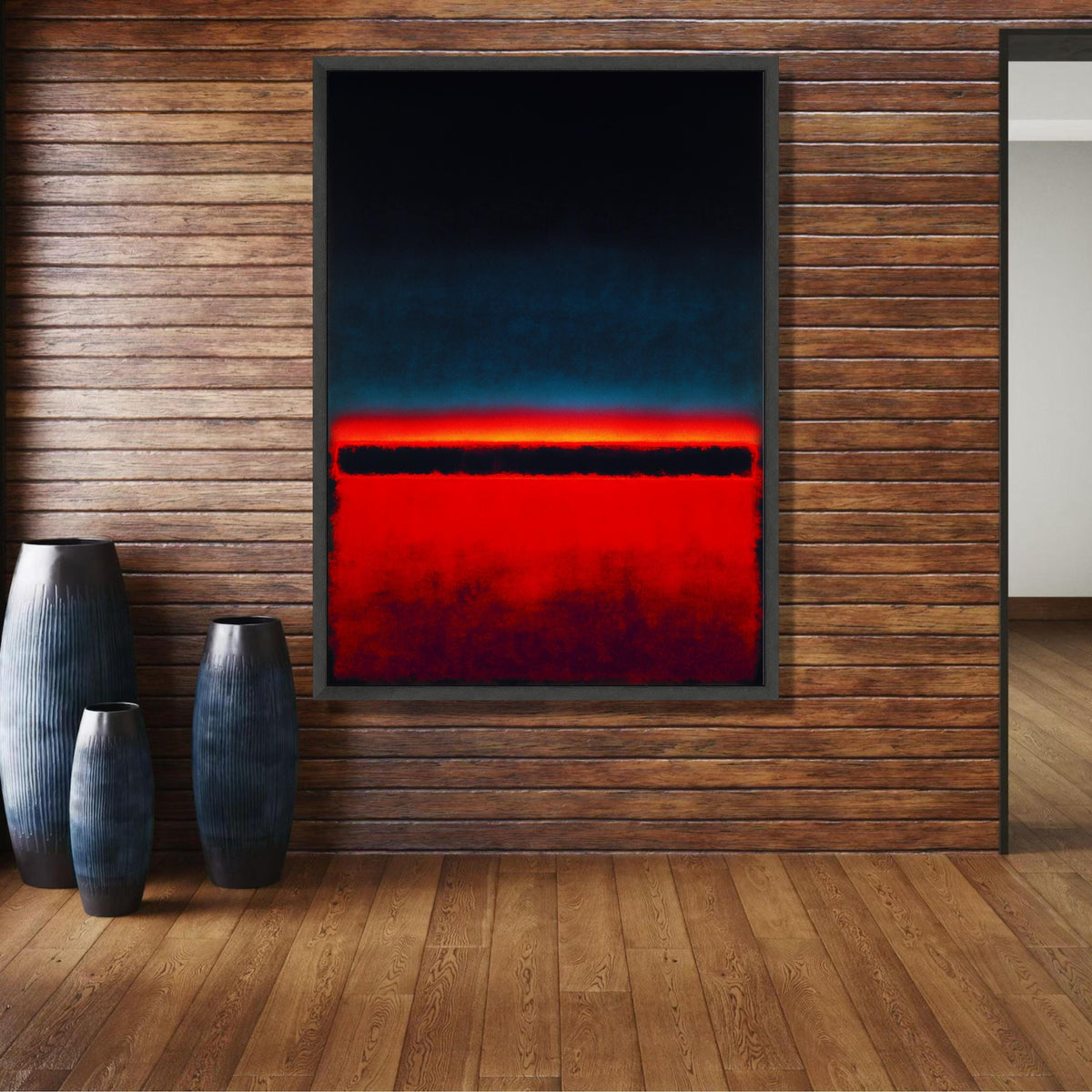 Abstract Color Field Canvas Wall Art, Mark Rothko Inspired, Red and Black Modern Art, Minimalist wall decoration, canvas print, wall art