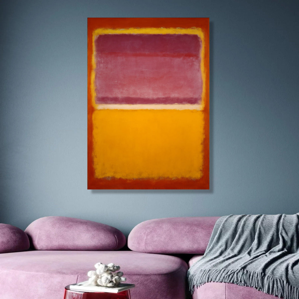 Mark Rothko Inspired Abstract Color Blocks Canvas, Modern Expressionist Wall Art, Bold Red and wall decoration, canvas print, wall art