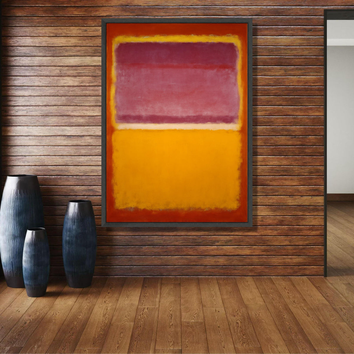 Mark Rothko Inspired Abstract Color Blocks Canvas, Modern Expressionist Wall Art, Bold Red and wall decoration, canvas print, wall art