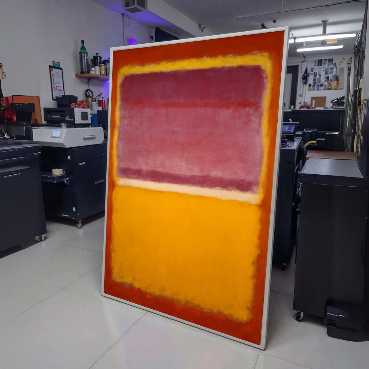 Mark Rothko Inspired Abstract Color Blocks Canvas, Modern Expressionist Wall Art, Bold Red and wall decoration, canvas print, wall art