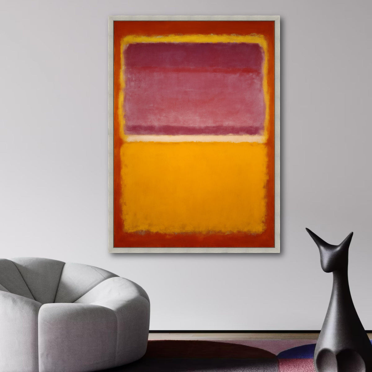 Mark Rothko Inspired Abstract Color Blocks Canvas, Modern Expressionist Wall Art, Bold Red and wall decoration, canvas print, wall art