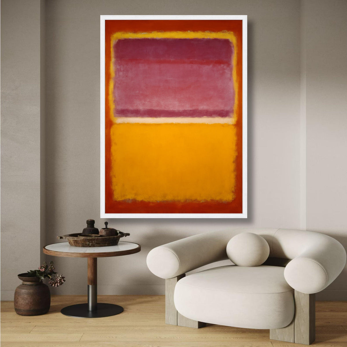 Mark Rothko Inspired Abstract Color Blocks Canvas, Modern Expressionist Wall Art, Bold Red and wall decoration, canvas print, wall art