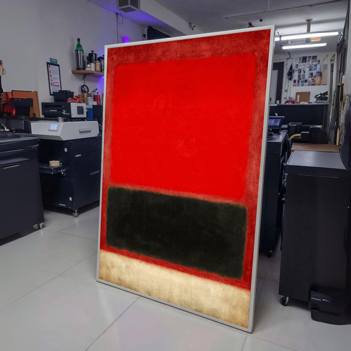 Bold Red and Black Abstract Canvas, Mark Rothko Inspired Wall Art, Modern Minimalist Canvas, wall decoration, canvas print, wall art