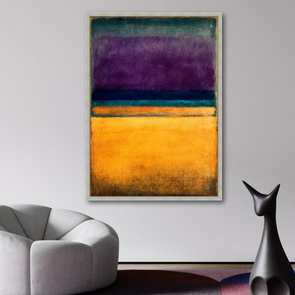 Mark Rothko Inspired Abstract Canvas Wall Art, Bold Color Blocks, Modern Minimalist Home Decor, wall decoration, canvas print, wall art
