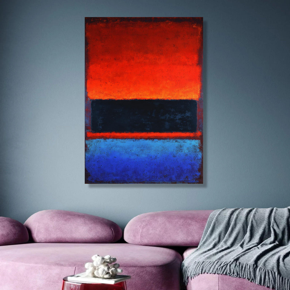 Abstract Color Block Canvas Wall Art, Mark Rothko Inspired Painting, Modern Home Decoration, Bold wall decoration, canvas print, wall art