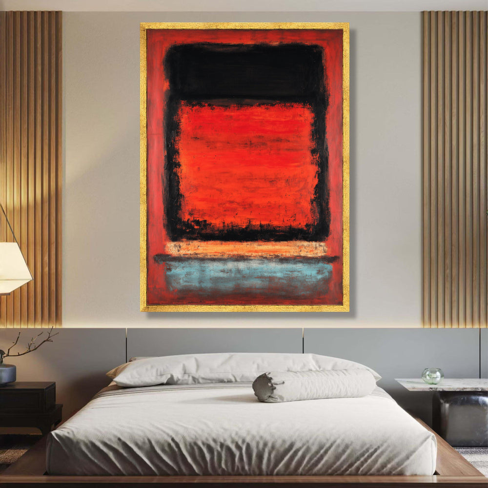Bold Abstract Color Block Canvas, Mark Rothko Inspired Wall Art, Modern Expressionism Painting, Red wall decoration, canvas print, wall art