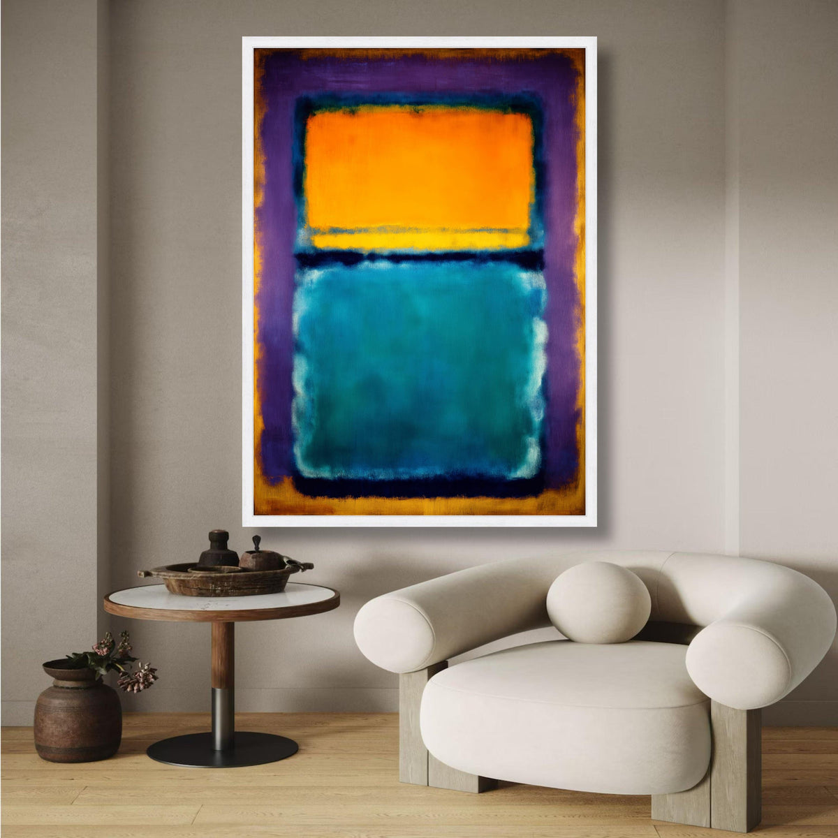 Abstract Color Block Canvas, Mark Rothko Style Wall Art, Modern Expressionist Canvas, Vibrant Home wall decoration, canvas print, wall art