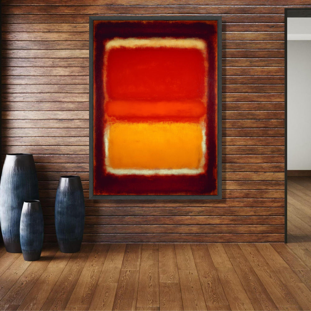 Mark Rothko Style Abstract Canvas Wall Art, Vibrant Red and Orange Color Block, Modern Minimalist wall decoration, canvas print, wall art