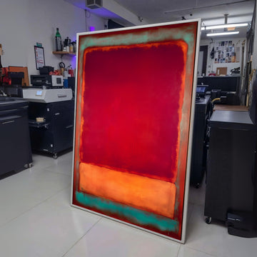 Abstract Color Block Canvas Wall Art, Mark Rothko Style Painting, Modern Art Decor, Red and Orange wall decoration, canvas print, wall art