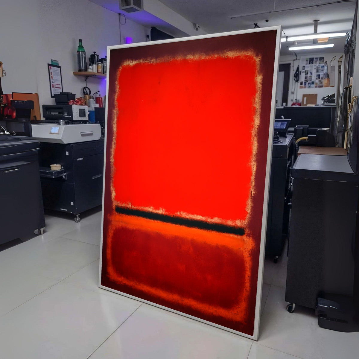 Bold Red Abstract Canvas Wall Art, Modern Mark Rothko Style, Contemporary Color Block Painting, wall decoration, canvas print, wall art