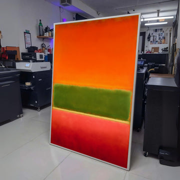 Modern Abstract Color Block Canvas Wall Art, Mark Rothko Inspired Painting, Vibrant Orange Green Red wall decoration, canvas print, wall art