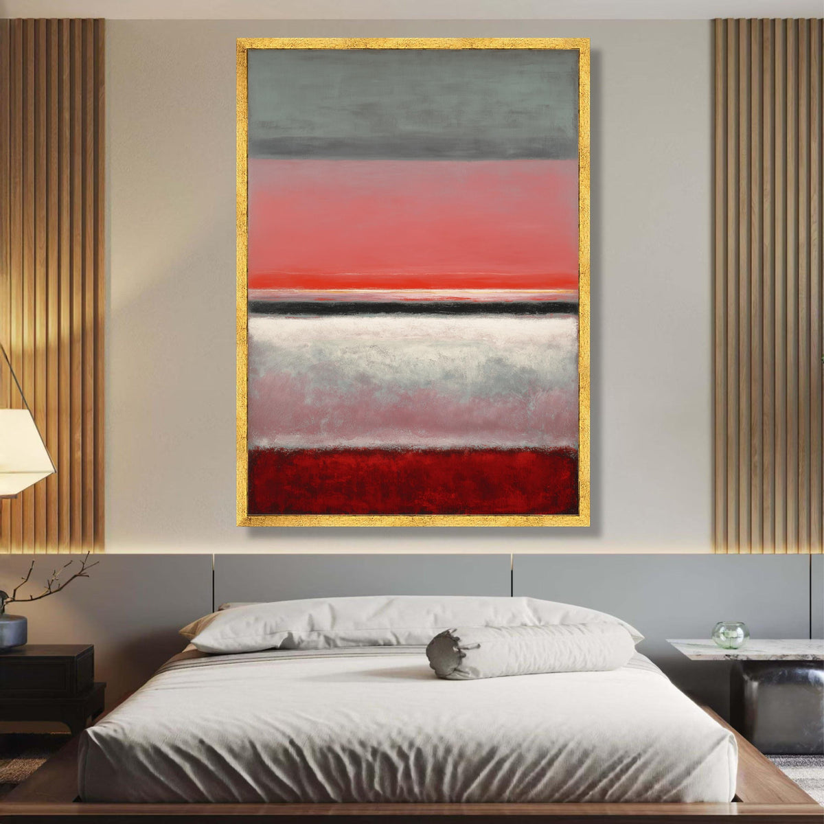 Abstract Color Field Canvas Art, Mark Rothko Inspired Wall Art, Modern Minimalist Design, Bold Red wall decoration, canvas print, wall art