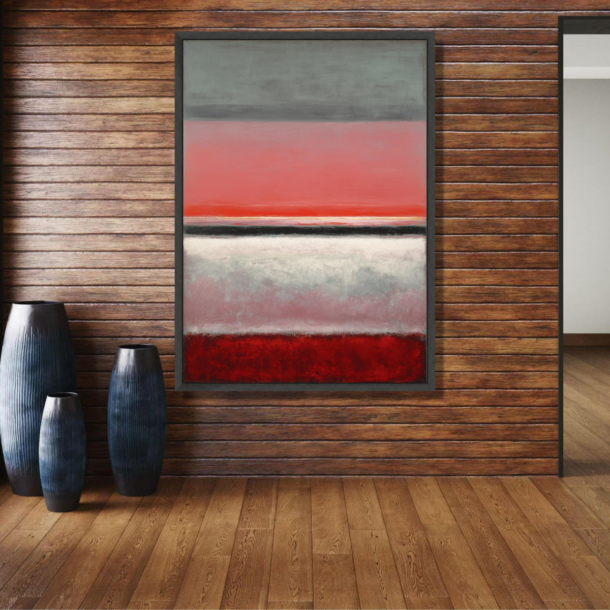 Abstract Color Field Canvas Art, Mark Rothko Inspired Wall Art, Modern Minimalist Design, Bold Red wall decoration, canvas print, wall art