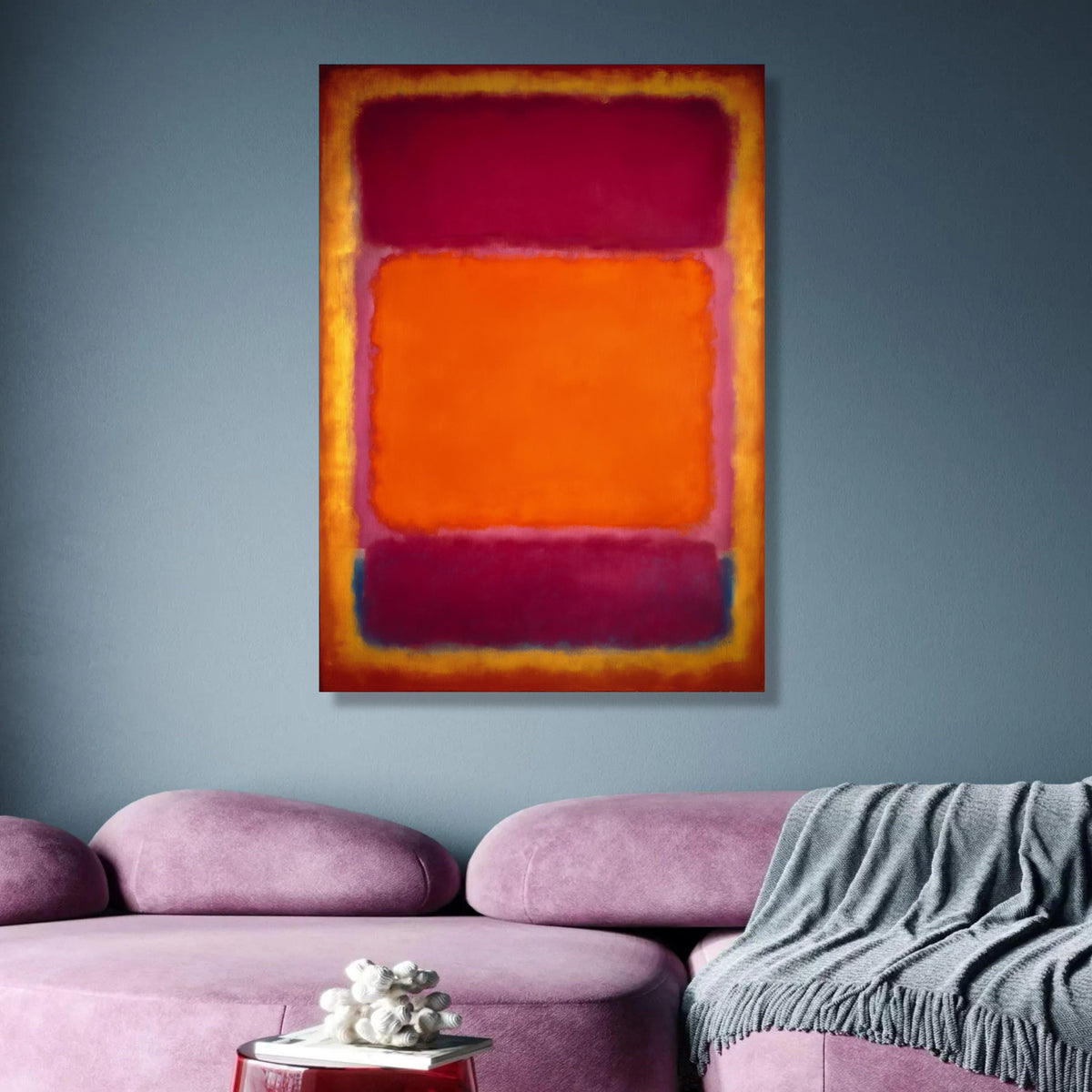 Bold Abstract Color Blocks Canvas, Mark Rothko Inspired Wall Art, Modern Expressionist Canvas, wall decoration, canvas print, wall art