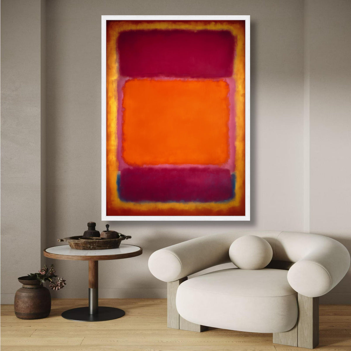 Bold Abstract Color Blocks Canvas, Mark Rothko Inspired Wall Art, Modern Expressionist Canvas, wall decoration, canvas print, wall art