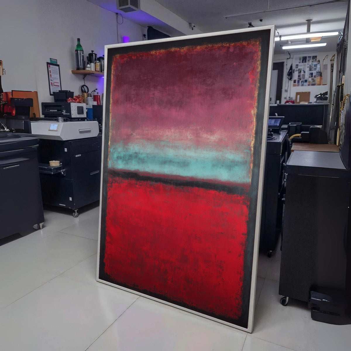 Abstract Color Field Canvas Wall Art, Mark Rothko Inspired, Modern Red and Purple Decor, wall decoration, canvas print, wall art