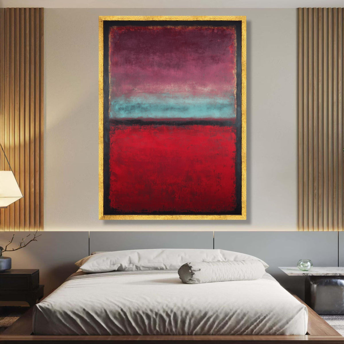 Abstract Color Field Canvas Wall Art, Mark Rothko Inspired, Modern Red and Purple Decor, wall decoration, canvas print, wall art