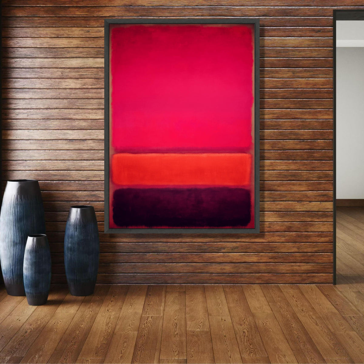 Mark Rothko Inspired Abstract Canvas, Vibrant Color Block Wall Art, Modern Red and Orange Canvas, wall decoration, canvas print, wall art