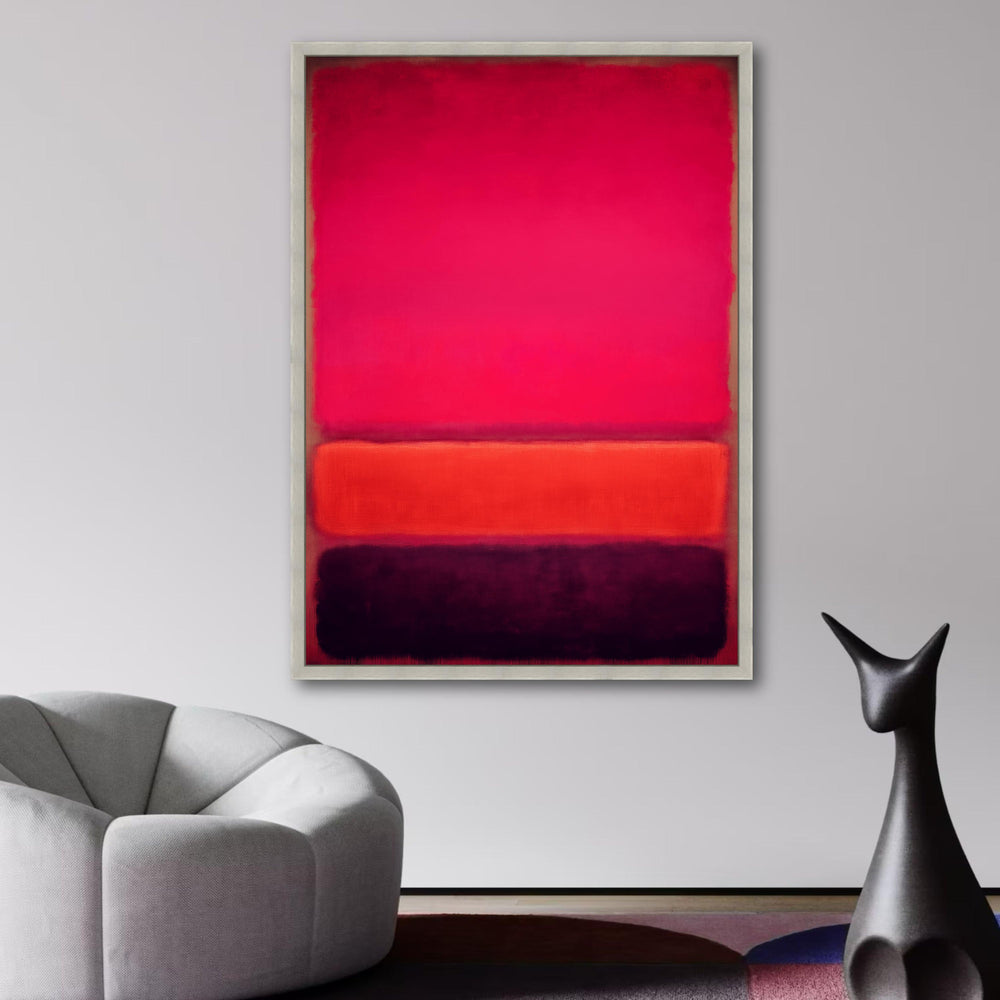 Mark Rothko Inspired Abstract Canvas, Vibrant Color Block Wall Art, Modern Red and Orange Canvas, wall decoration, canvas print, wall art