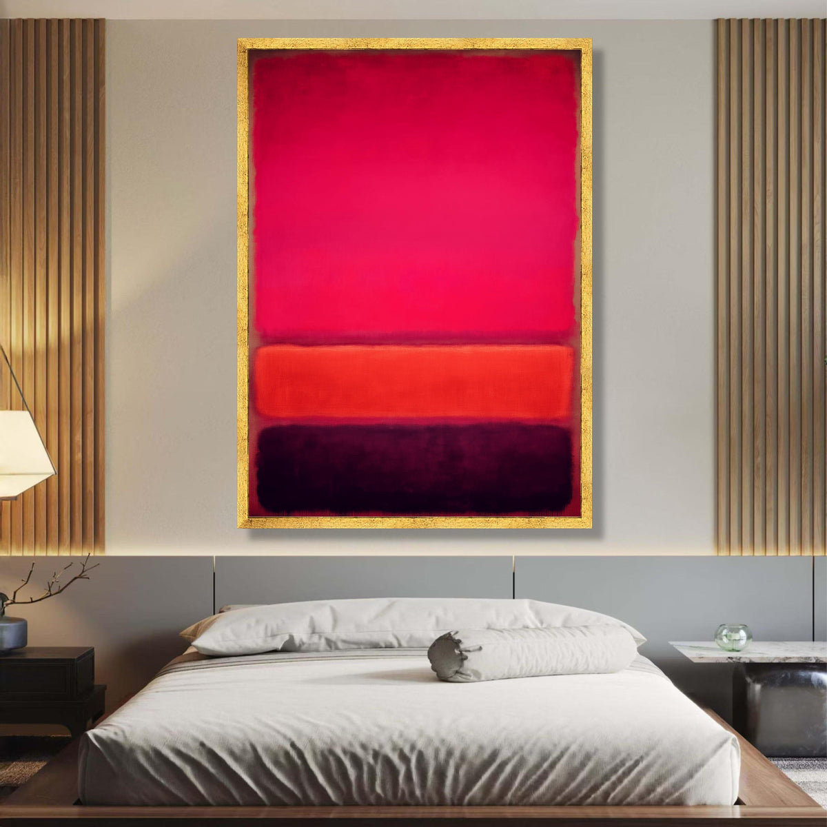 Mark Rothko Inspired Abstract Canvas, Vibrant Color Block Wall Art, Modern Red and Orange Canvas, wall decoration, canvas print, wall art