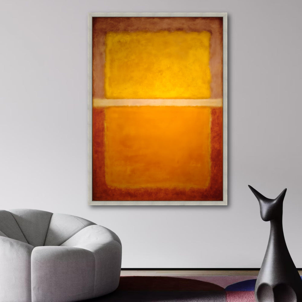 Abstract Color Block Canvas Wall Art, Mark Rothko Inspired, Modern Orange and Yellow Painting, wall decoration, canvas print, wall art
