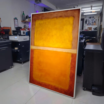 Abstract Color Block Canvas Wall Art, Mark Rothko Inspired, Modern Orange and Yellow Painting, wall decoration, canvas print, wall art