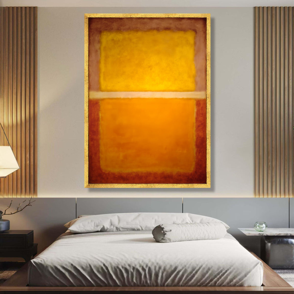 Abstract Color Block Canvas Wall Art, Mark Rothko Inspired, Modern Orange and Yellow Painting, wall decoration, canvas print, wall art