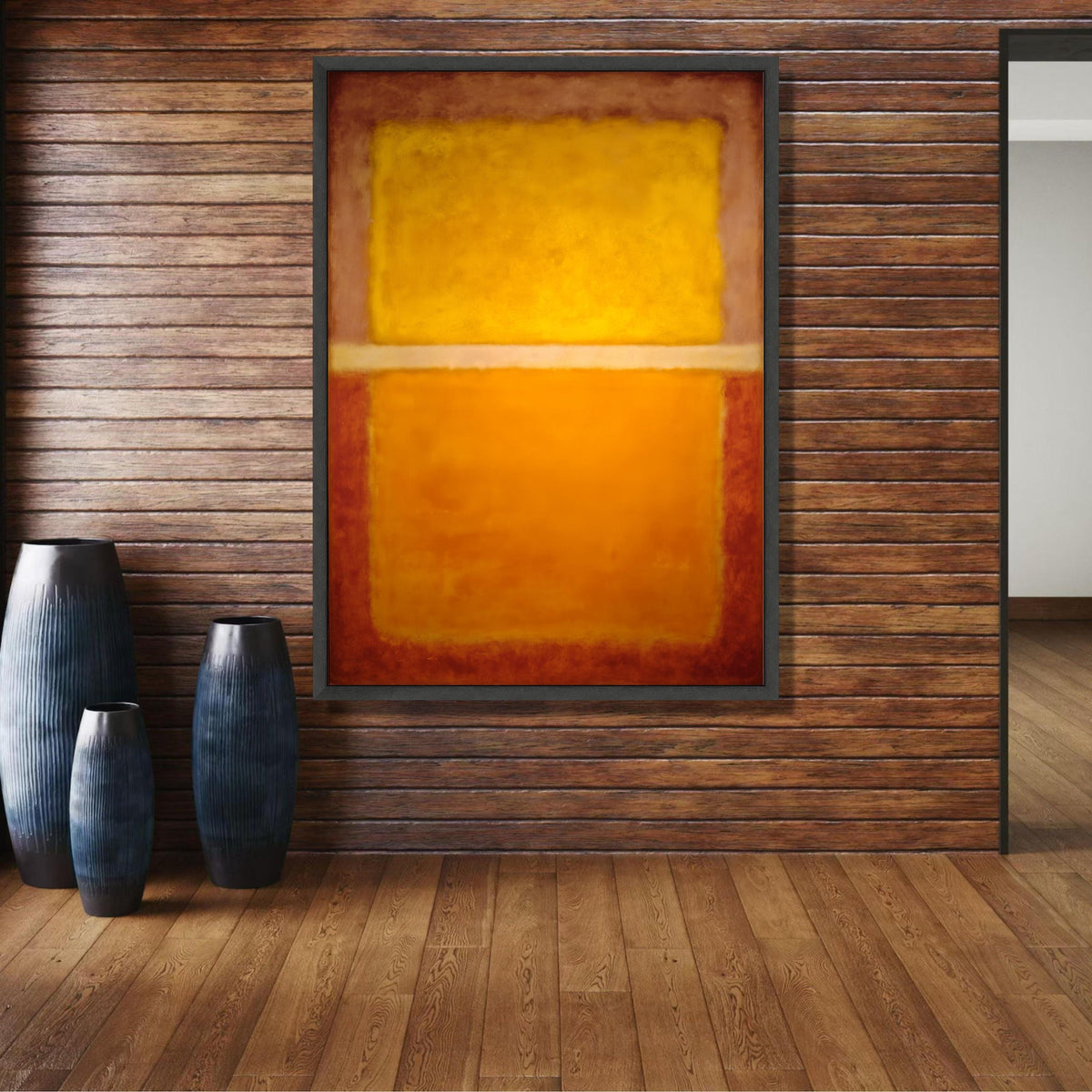 Abstract Color Block Canvas Wall Art, Mark Rothko Inspired, Modern Orange and Yellow Painting, wall decoration, canvas print, wall art