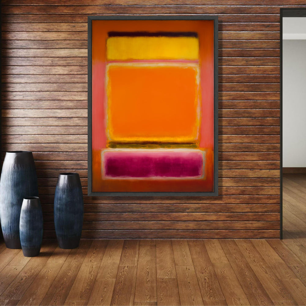 Abstract Color Block Canvas, Mark Rothko Style Art, Vibrant Orange Yellow Wall Art, Modern wall decoration, canvas print, wall art