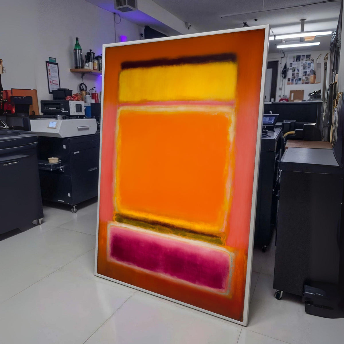 Abstract Color Block Canvas, Mark Rothko Style Art, Vibrant Orange Yellow Wall Art, Modern wall decoration, canvas print, wall art