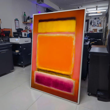 Abstract Color Block Canvas, Mark Rothko Style Art, Vibrant Orange Yellow Wall Art, Modern wall decoration, canvas print, wall art