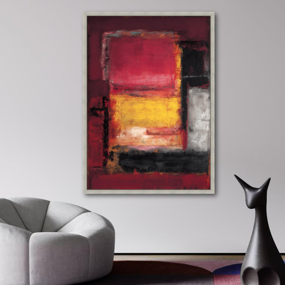Abstract Color Block Canvas, Mark Rothko Inspired Wall Art, Modern Expressionism, Red and Yellow wall decoration, canvas print, wall art