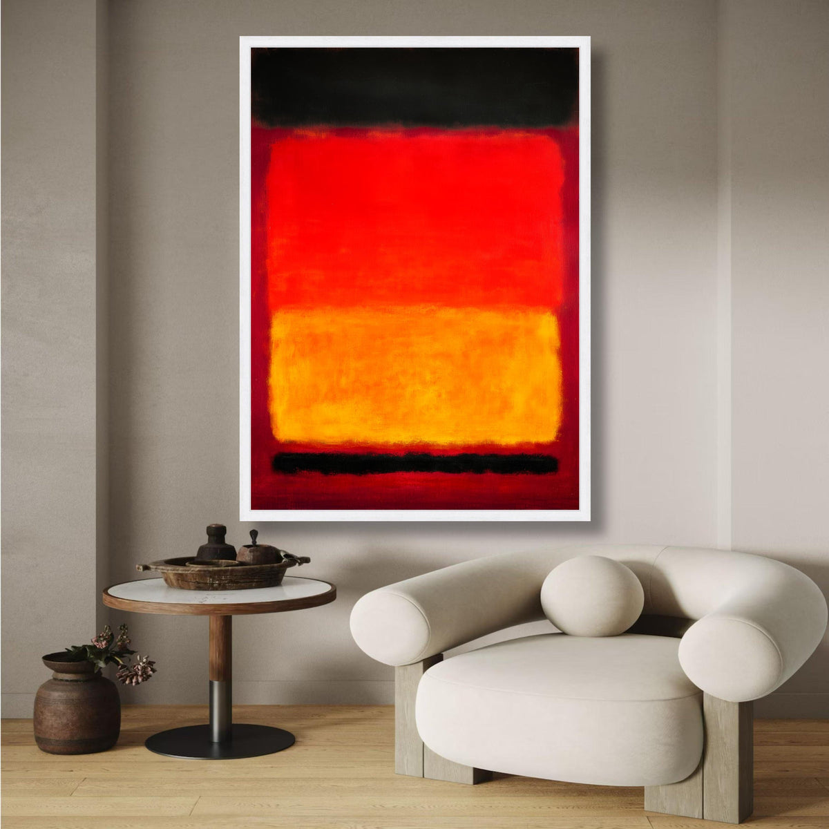 Vibrant Abstract Color Block Canvas, Mark Rothko Inspired Wall Art, Modern Expressionist Home wall decoration, canvas print, wall art