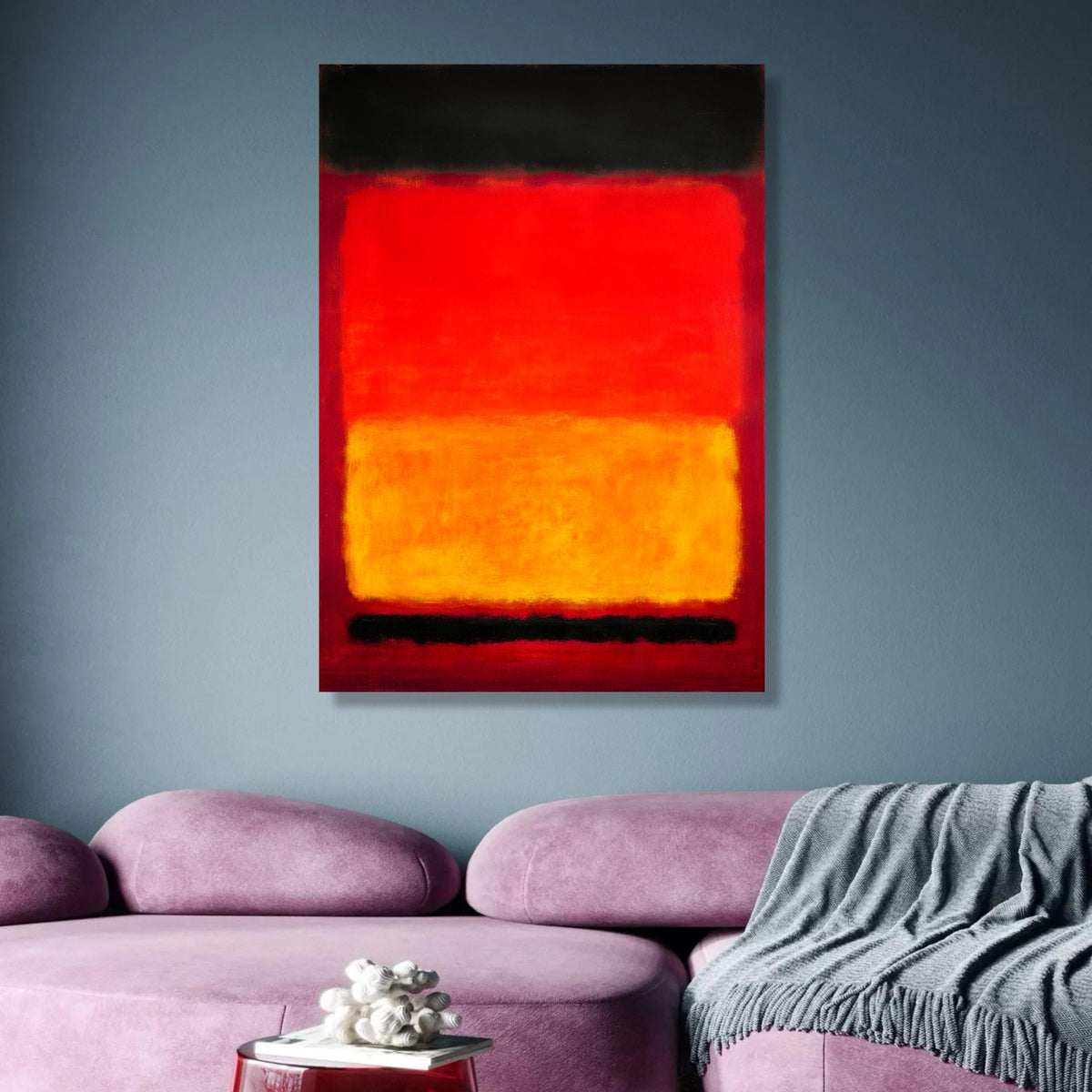 Vibrant Abstract Color Block Canvas, Mark Rothko Inspired Wall Art, Modern Expressionist Home wall decoration, canvas print, wall art