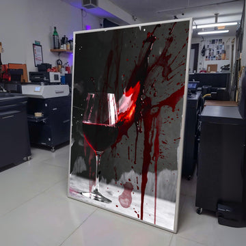 Red Wine Splash Canvas, Abstract Wine Glass Art, Modern Beverage Wall Decor, Dark Artistic Canvas, wall decoration, canvas print, wall art