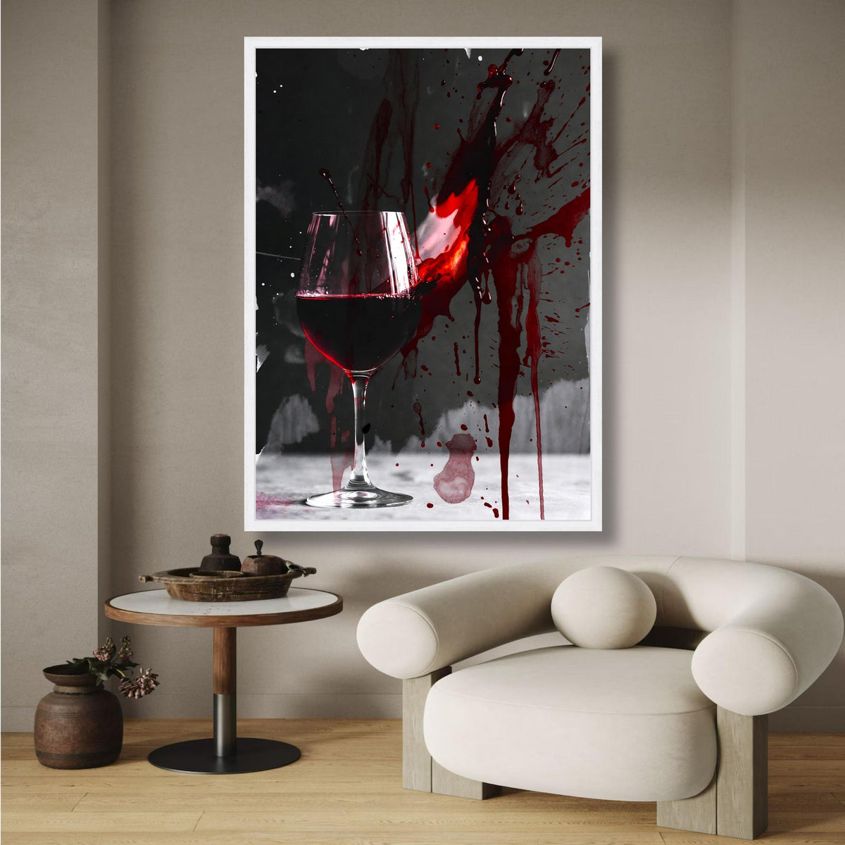 Red Wine Splash Canvas, Abstract Wine Glass Art, Modern Beverage Wall Decor, Dark Artistic Canvas, wall decoration, canvas print, wall art