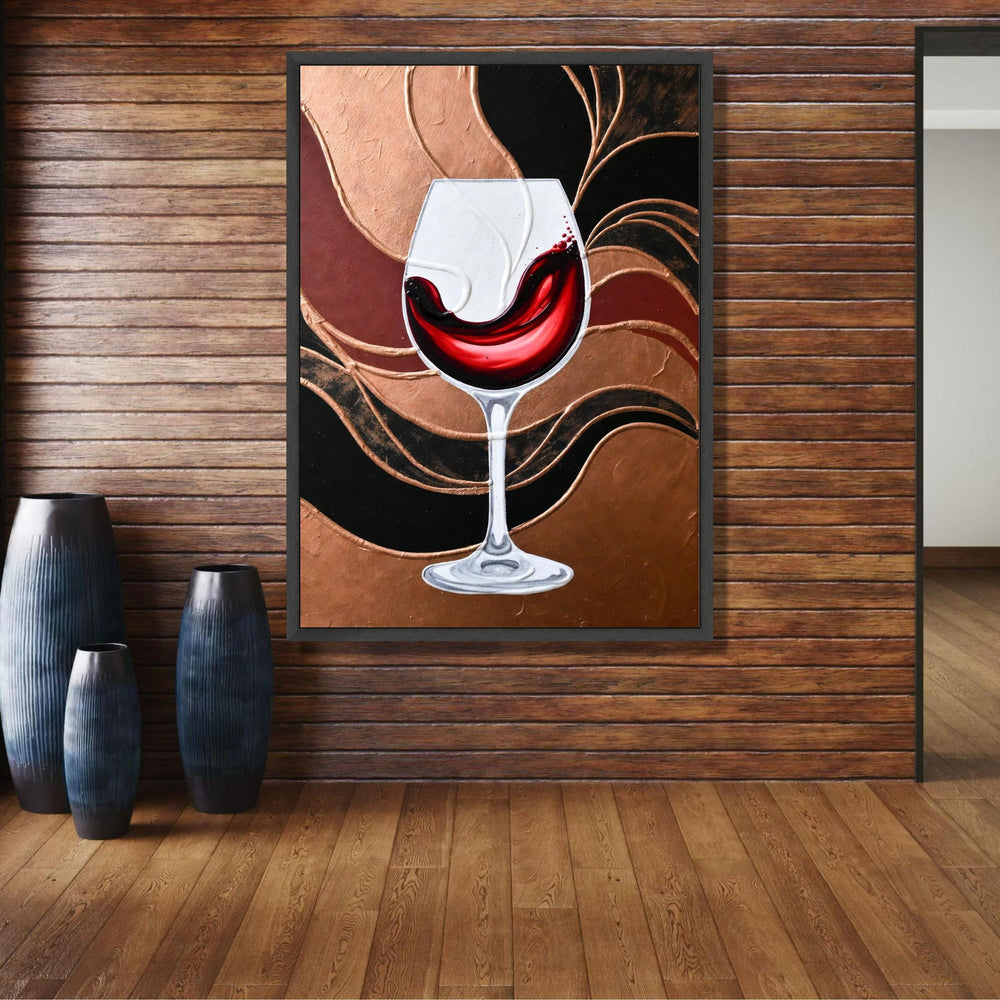 Elegant Red Wine Splash Canvas, Wine Glass Wall Art, Modern Kitchen Decor, Bar Room Canvas, Abstract wall decoration, canvas print, wall art