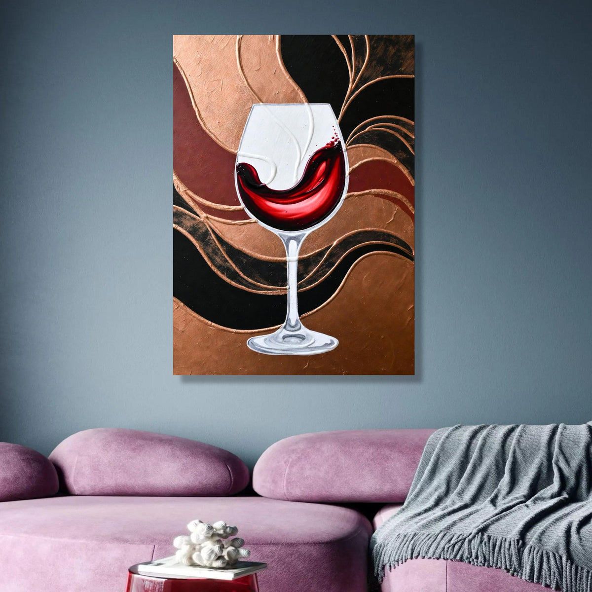 Elegant Red Wine Splash Canvas, Wine Glass Wall Art, Modern Kitchen Decor, Bar Room Canvas, Abstract wall decoration, canvas print, wall art