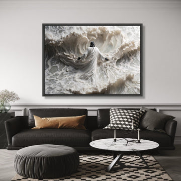 Spiritual Jesus Walking on Water Canvas, Religious Faith Wall Art, Christian Home Decor, wall decoration, canvas print, wall art