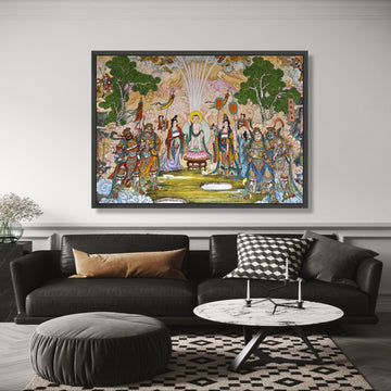 Traditional Chinese Mythology Canvas, Ancient Deities Wall Art, Spiritual Asian Art, Colorful wall decoration, canvas print, wall art