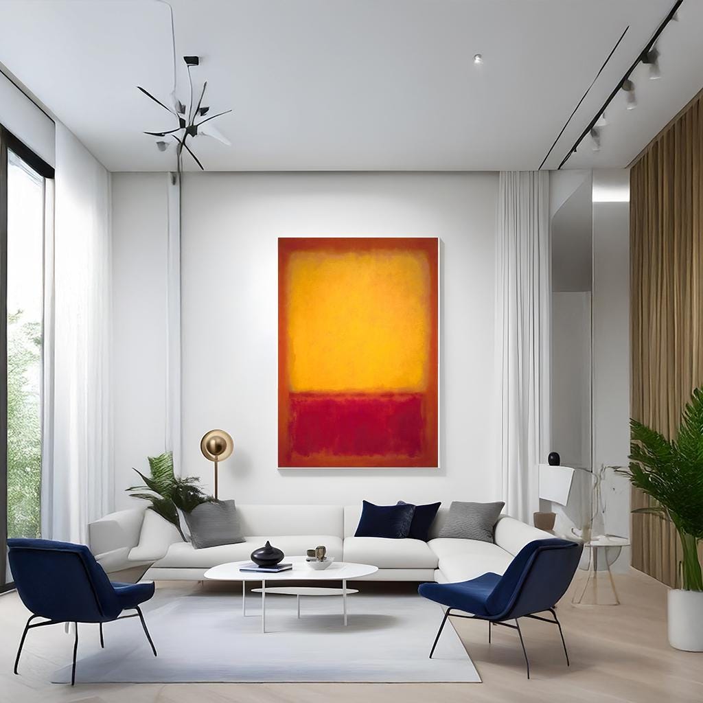 Mark Rothko Inspired Abstract Canvas Print – Modern Color Field Art
