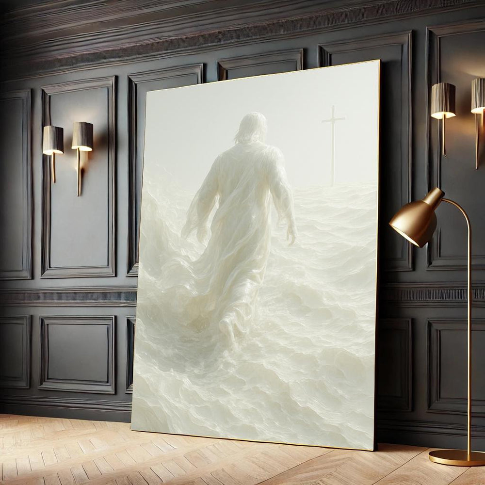 Jesus Walking on Water Canvas Print – Religious Christian Wall Art