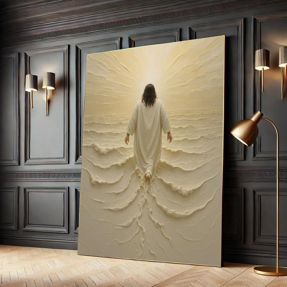 Jesus Walking on Water Canvas Print – Religious Christian Wall Art