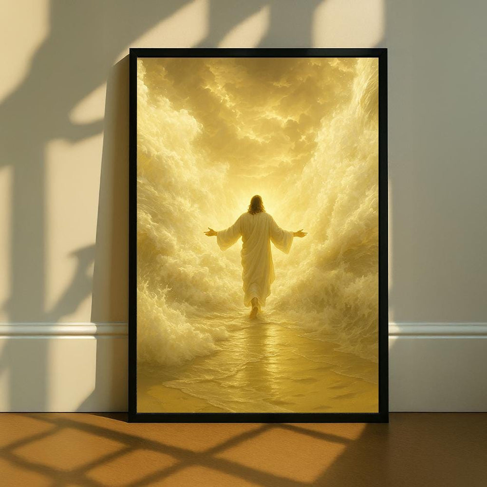 Jesus Walking on Water Canvas Print – Religious Christian Wall Art
