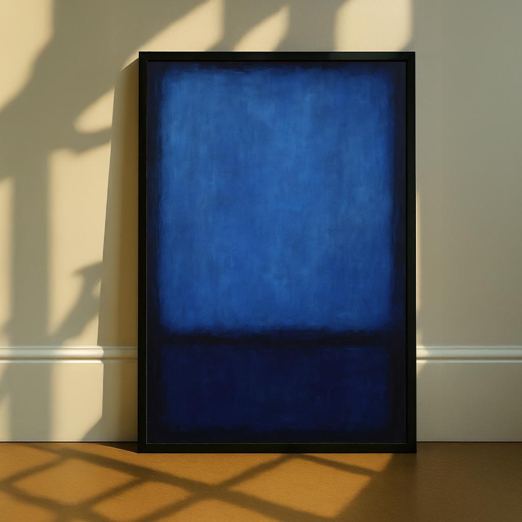 Rothko Style Blue Abstract Canvas Print, Modern Minimalist Wall Art, Ready to Hang