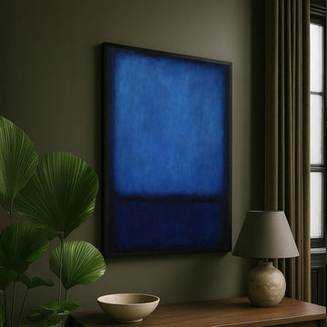 Rothko Style Blue Abstract Canvas Print, Modern Minimalist Wall Art, Ready to Hang