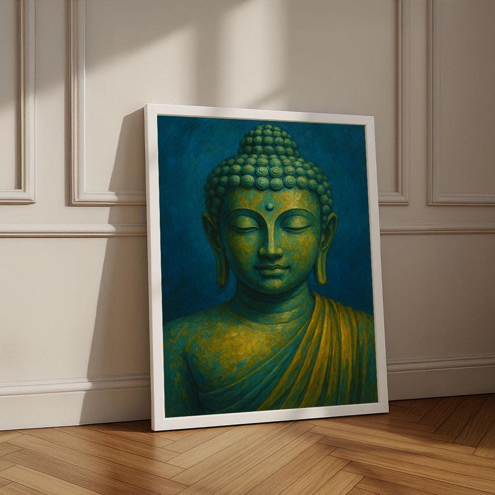 Calming Buddha Portrait | Zen Canvas Wall Art, Ready to Hang