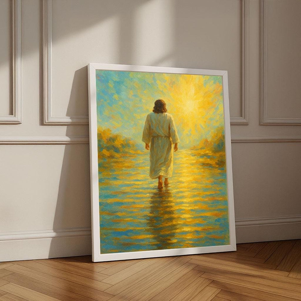Jesus Walking on Water Canvas Print | Spiritual Art